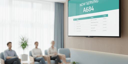 Queue display screen